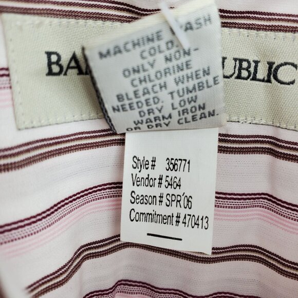 NWT Banana Republic Purple and Pink Striped Collared Dress Shirt Size XL - Picture 8 of 10
